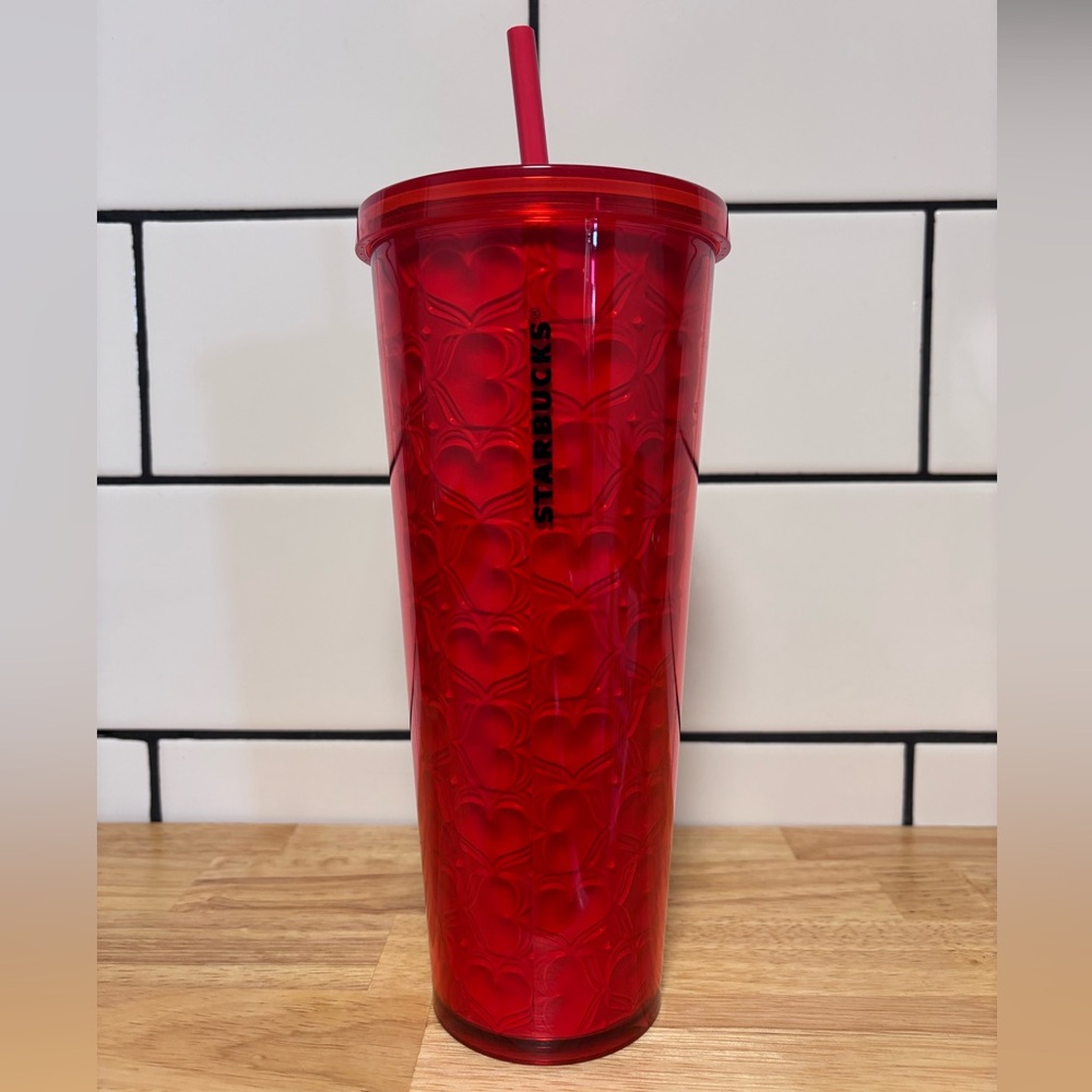 Starbucks Vibrant Red Heart Tumbler